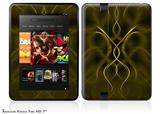 Abstract 01 Yellow Decal Style Skin fits 2012 Amazon Kindle Fire HD 7 inch