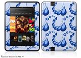 Petals Blue Decal Style Skin fits 2012 Amazon Kindle Fire HD 7 inch