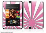 Rising Sun Japanese Flag Pink Decal Style Skin fits 2012 Amazon Kindle Fire HD 7 inch