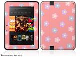 Pastel Flowers on Pink Decal Style Skin fits 2012 Amazon Kindle Fire HD 7 inch