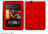 Solids Collection Red Decal Style Skin fits 2012 Amazon Kindle Fire HD 7 inch
