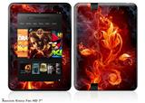 Fire Flower Decal Style Skin fits 2012 Amazon Kindle Fire HD 7 inch