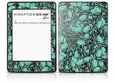 Scattered Skulls Seafoam Green - Decal Style Skin fits Amazon Kindle Paperwhite (Original)