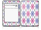 Argyle Pink and Blue - Decal Style Skin fits Amazon Kindle Paperwhite (Original)