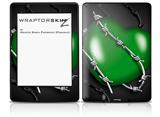 Barbwire Heart Green - Decal Style Skin fits Amazon Kindle Paperwhite (Original)