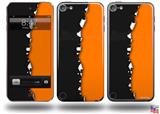 Ripped Colors Black Orange Decal Style Vinyl Skin - fits Apple iPod Touch 5G (IPOD NOT INCLUDED)