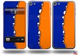 Ripped Colors Blue Orange Decal Style Vinyl Skin - fits Apple iPod Touch 5G (IPOD NOT INCLUDED)
