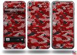 HEX Mesh Camo 01 Red Bright Decal Style Vinyl Skin - fits Apple iPod Touch 5G (IPOD NOT INCLUDED)