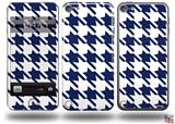 Houndstooth Navy Blue Decal Style Vinyl Skin - fits Apple iPod Touch 5G (IPOD NOT INCLUDED)