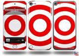 Bullseye Red and White Decal Style Vinyl Skin - fits Apple iPod Touch 5G (IPOD NOT INCLUDED)