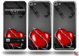 Barbwire Heart Red Decal Style Vinyl Skin - fits Apple iPod Touch 5G (IPOD NOT INCLUDED)