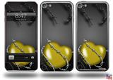 Barbwire Heart Yellow Decal Style Vinyl Skin - fits Apple iPod Touch 5G (IPOD NOT INCLUDED)