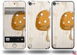 Mushrooms Orange Decal Style Vinyl Skin - fits Apple iPod Touch 5G (IPOD NOT INCLUDED)