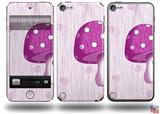 Mushrooms Hot Pink Decal Style Vinyl Skin - fits Apple iPod Touch 5G (IPOD NOT INCLUDED)