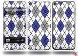 Argyle Blue and Gray Decal Style Vinyl Skin - fits Apple iPod Touch 5G (IPOD NOT INCLUDED)