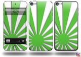 Rising Sun Japanese Flag Green Decal Style Vinyl Skin - fits Apple iPod Touch 5G (IPOD NOT INCLUDED)