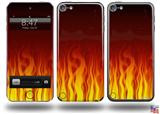 Fire on Black Decal Style Vinyl Skin - fits Apple iPod Touch 5G (IPOD NOT INCLUDED)