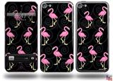 Flamingos on Black Decal Style Vinyl Skin - fits Apple iPod Touch 5G (IPOD NOT INCLUDED)