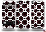 Red And Black Squared Decal Style Vinyl Skin - fits Apple iPod Touch 5G (IPOD NOT INCLUDED)