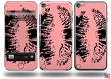 Big Kiss Black on Pink Decal Style Vinyl Skin - fits Apple iPod Touch 5G (IPOD NOT INCLUDED)