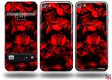 Skulls Confetti Red Decal Style Vinyl Skin - fits Apple iPod Touch 5G (IPOD NOT INCLUDED)