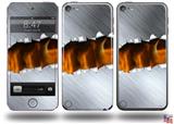 Ripped Metal Fire Decal Style Vinyl Skin - fits Apple iPod Touch 5G (IPOD NOT INCLUDED)