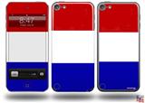 Red White and Blue Decal Style Vinyl Skin - fits Apple iPod Touch 5G (IPOD NOT INCLUDED)