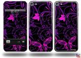 Twisted Garden Purple and Hot Pink Decal Style Vinyl Skin - fits Apple iPod Touch 5G (IPOD NOT INCLUDED)