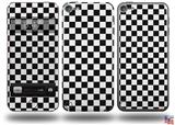 Checkered Canvas Black and White Decal Style Vinyl Skin - fits Apple iPod Touch 5G (IPOD NOT INCLUDED)