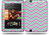 Zig Zag Teal Green and Pink Decal Style Skin fits Amazon Kindle Fire HD 8.9 inch