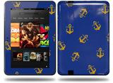 Anchors Away Blue Decal Style Skin fits Amazon Kindle Fire HD 8.9 inch