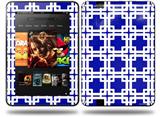Boxed Royal Blue Decal Style Skin fits Amazon Kindle Fire HD 8.9 inch
