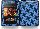 Retro Houndstooth Blue Decal Style Skin fits Amazon Kindle Fire HD 8.9 inch