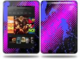 Halftone Splatter Blue Hot Pink Decal Style Skin fits Amazon Kindle Fire HD 8.9 inch