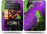 Halftone Splatter Green Purple Decal Style Skin fits Amazon Kindle Fire HD 8.9 inch