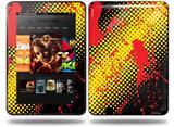 Halftone Splatter Yellow Red Decal Style Skin fits Amazon Kindle Fire HD 8.9 inch