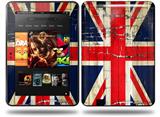 Painted Faded and Cracked Union Jack British Flag Decal Style Skin fits Amazon Kindle Fire HD 8.9 inch