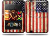 Painted Faded and Cracked USA American Flag Decal Style Skin fits Amazon Kindle Fire HD 8.9 inch