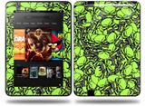 Scattered Skulls Neon Green Decal Style Skin fits Amazon Kindle Fire HD 8.9 inch