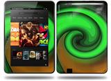 Alecias Swirl 01 Green Decal Style Skin fits Amazon Kindle Fire HD 8.9 inch