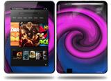 Alecias Swirl 01 Purple Decal Style Skin fits Amazon Kindle Fire HD 8.9 inch