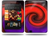 Alecias Swirl 01 Red Decal Style Skin fits Amazon Kindle Fire HD 8.9 inch