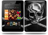 Chrome Skull on Black Decal Style Skin fits Amazon Kindle Fire HD 8.9 inch