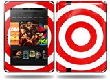 Bullseye Red and White Decal Style Skin fits Amazon Kindle Fire HD 8.9 inch