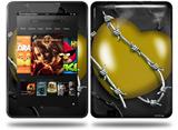 Barbwire Heart Yellow Decal Style Skin fits Amazon Kindle Fire HD 8.9 inch