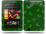 Christmas Holly Leaves on Green Decal Style Skin fits Amazon Kindle Fire HD 8.9 inch
