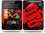 Oriental Dragon Red on Black Decal Style Skin fits Amazon Kindle Fire HD 8.9 inch