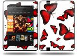 Butterflies Red Decal Style Skin fits Amazon Kindle Fire HD 8.9 inch
