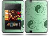 Feminine Yin Yang Green Decal Style Skin fits Amazon Kindle Fire HD 8.9 inch