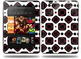 Red And Black Squared Decal Style Skin fits Amazon Kindle Fire HD 8.9 inch